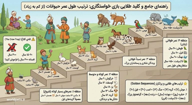 اینفوگرافیک بازی خواستگاری برای طول عمر حیوانات